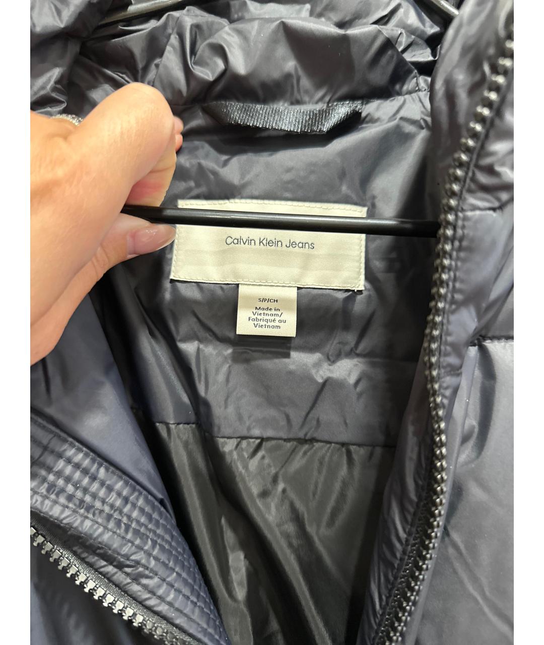 CALVIN KLEIN Черное пальто, фото 3