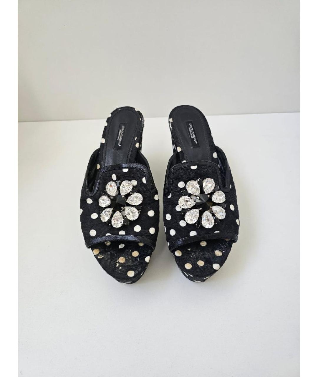 DOLCE&GABBANA Черные босоножки, фото 2