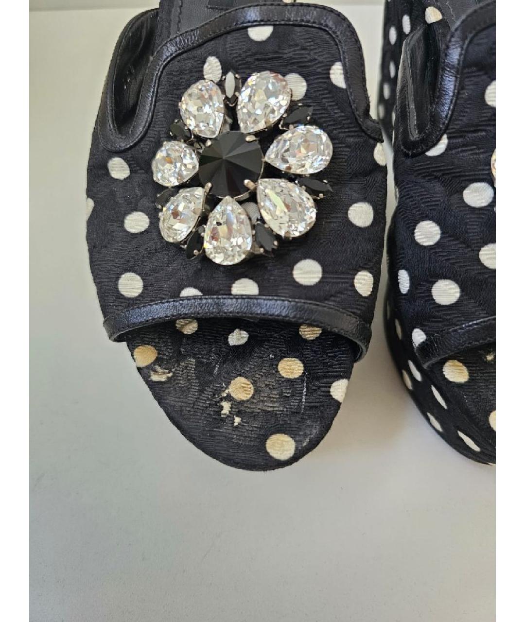 DOLCE&GABBANA Черные босоножки, фото 9