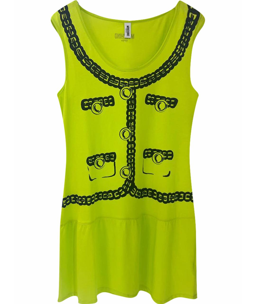 MOSCHINO Салатовыое хлопковое повседневное платье, фото 1