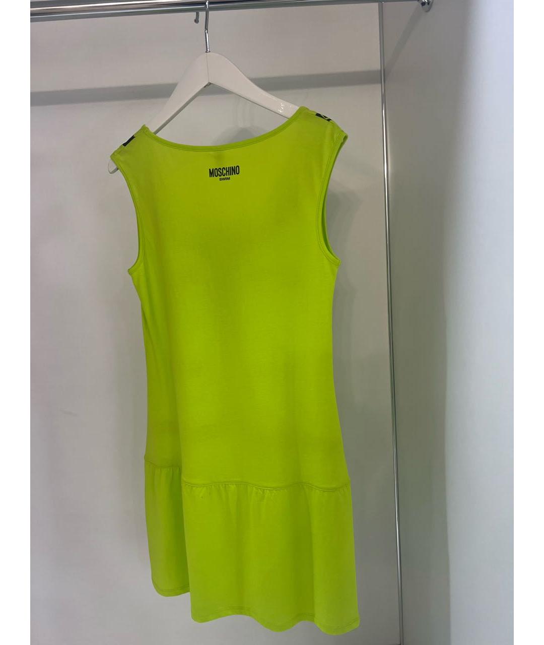MOSCHINO Салатовыое хлопковое повседневное платье, фото 2