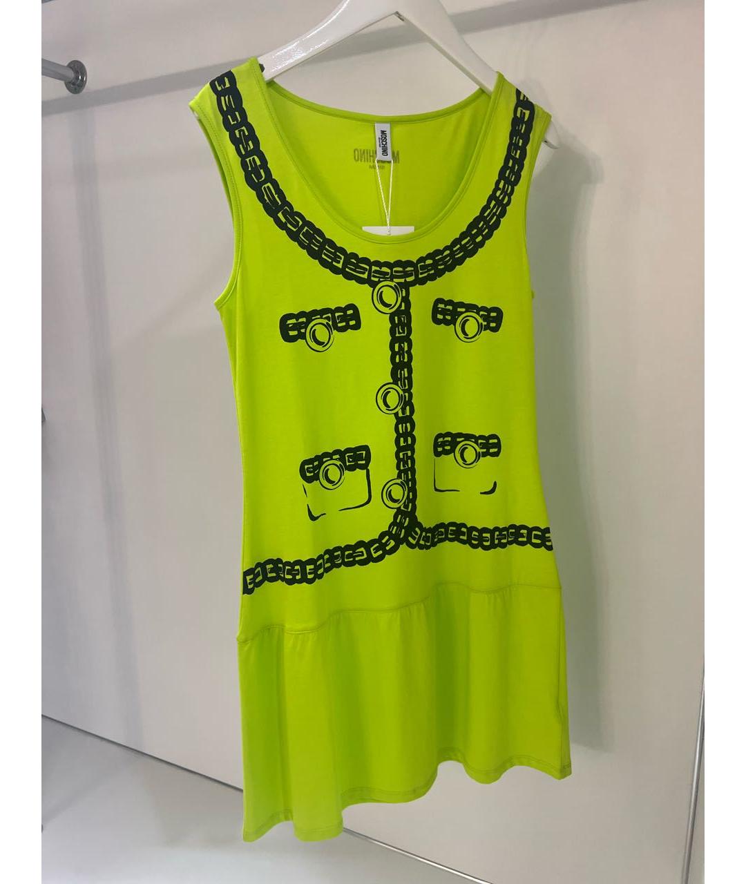 MOSCHINO Салатовыое хлопковое повседневное платье, фото 6