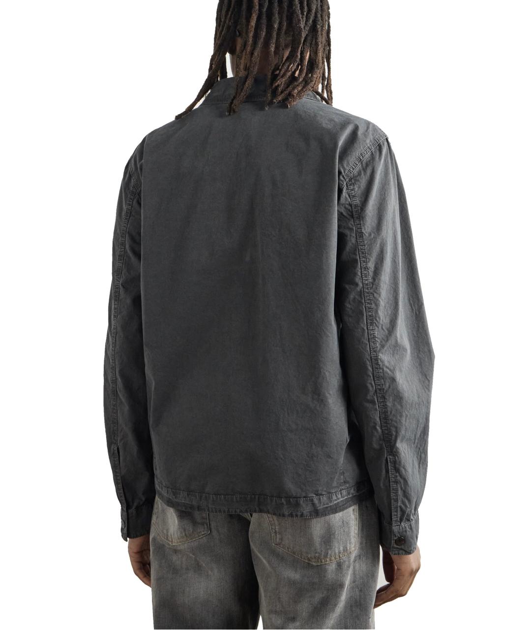 STONE ISLAND Серая хлопковая кэжуал рубашка, фото 2