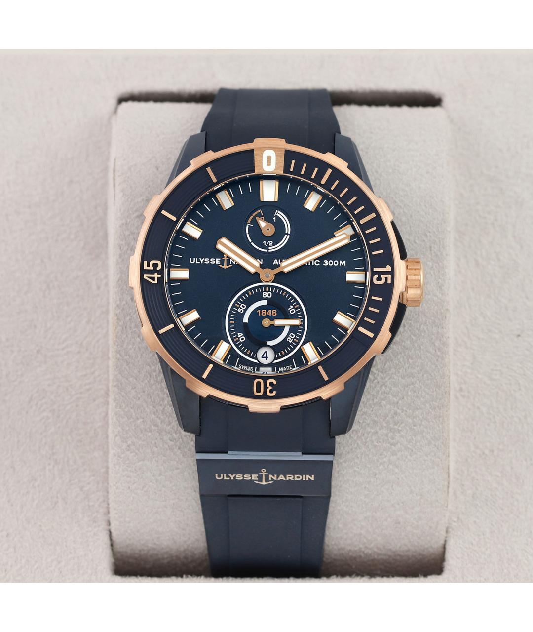 Ulysse Nardin Синие часы из розового золота, фото 2