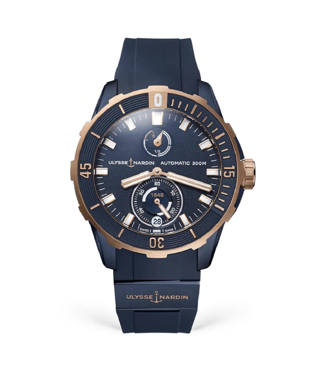 Ulysse Nardin Синие часы из розового золота, фото 1