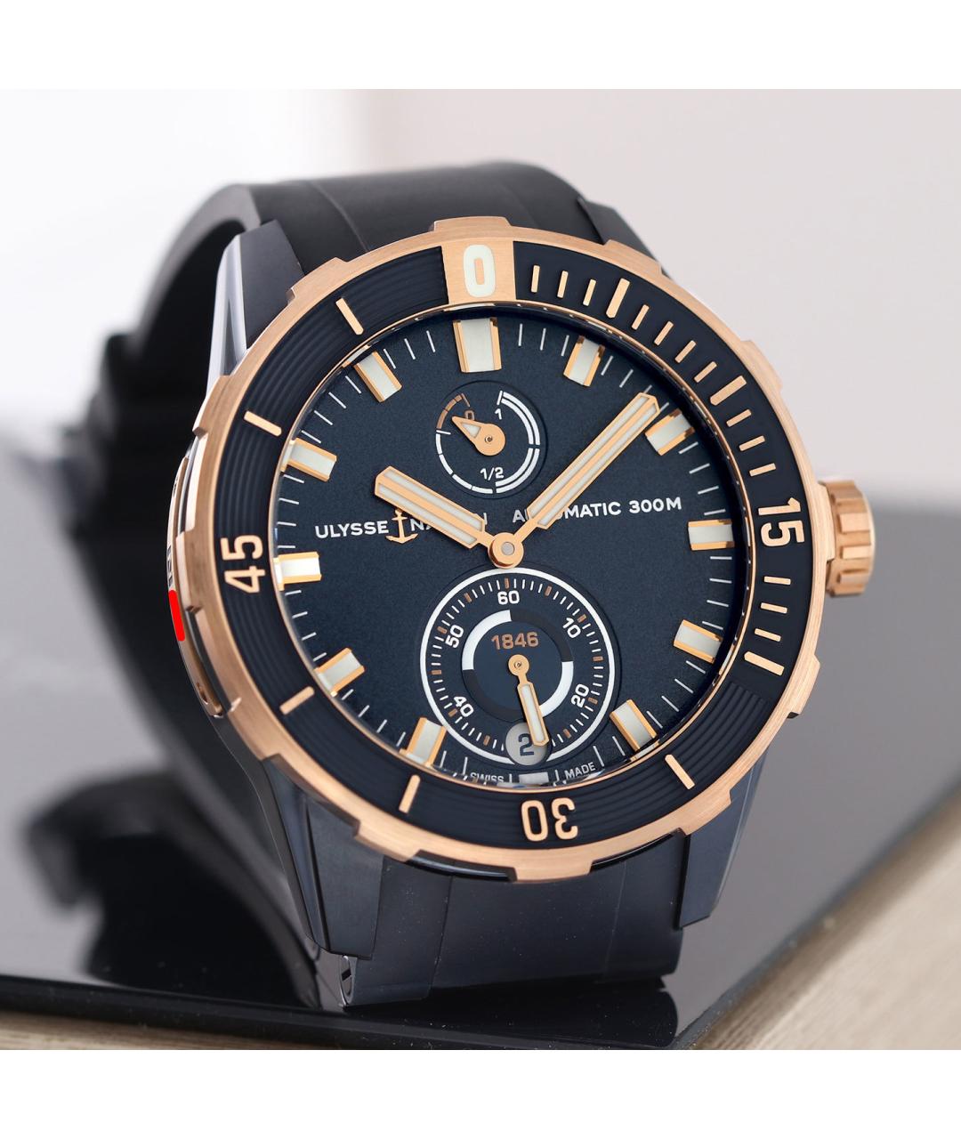 Ulysse Nardin Синие часы из розового золота, фото 5