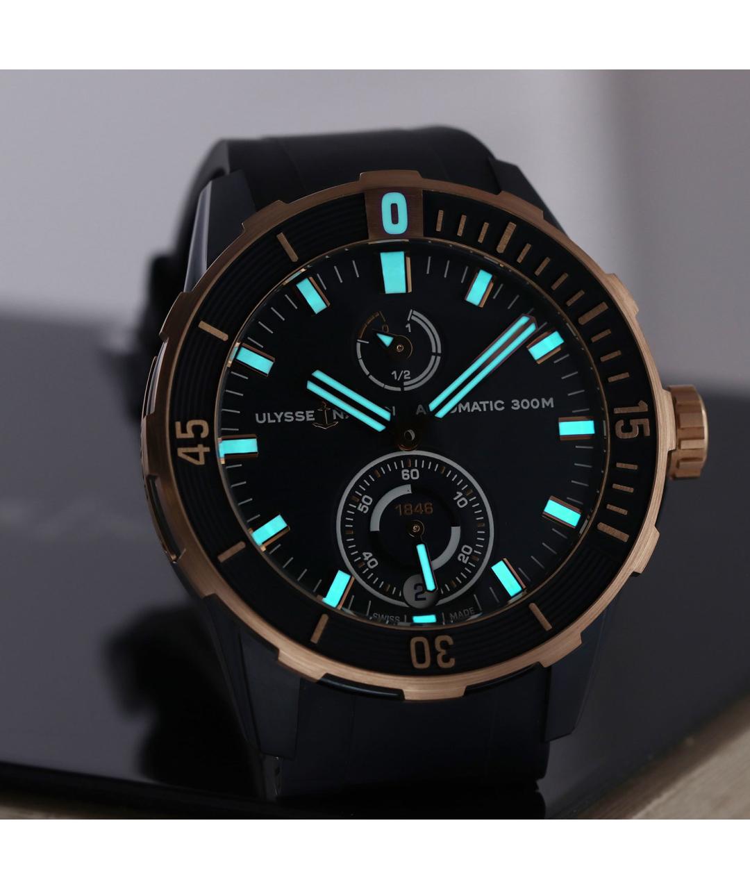 Ulysse Nardin Синие часы из розового золота, фото 6
