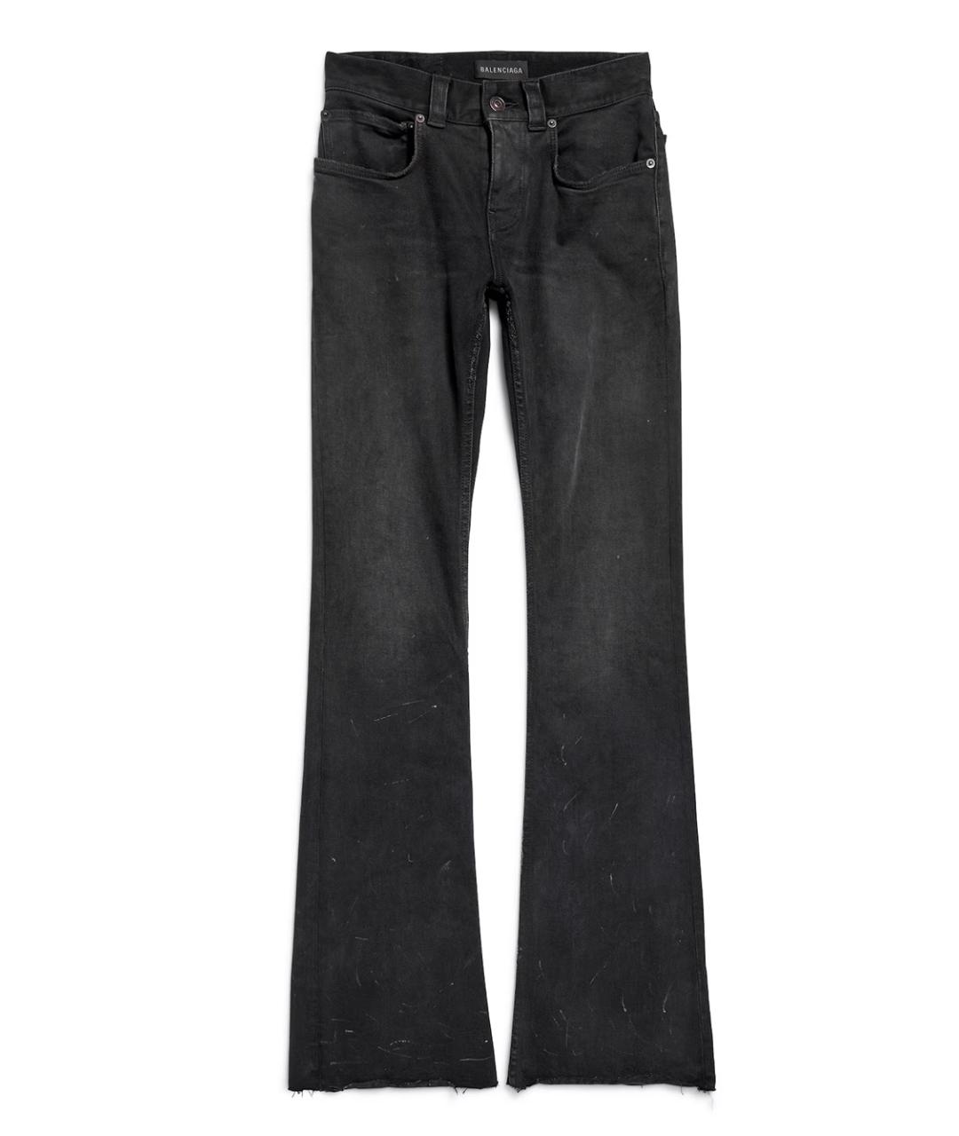 BALENCIAGA Черные хлопковые прямые джинсы, фото 1