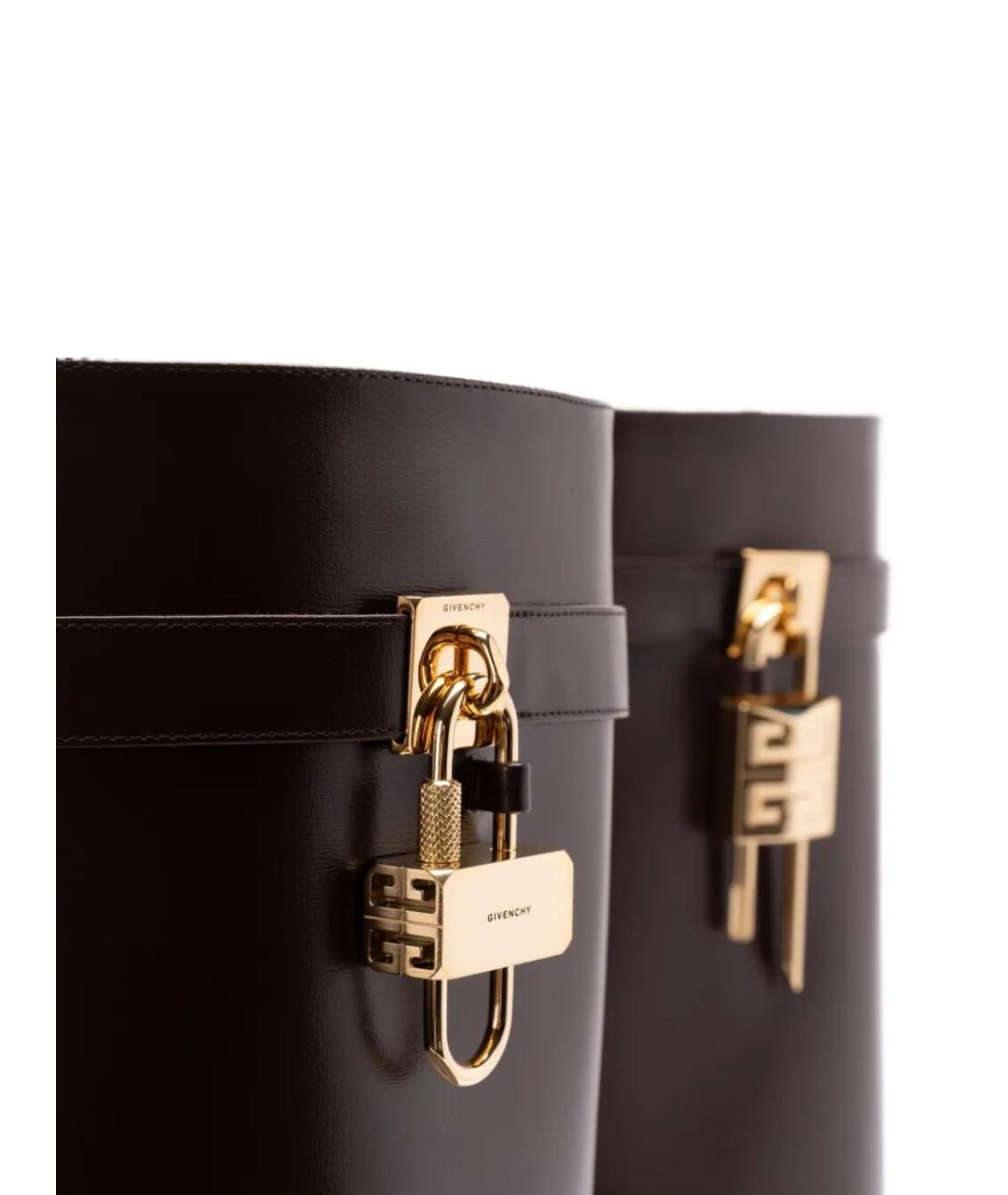 GIVENCHY Коричневые кожаные сапоги, фото 5