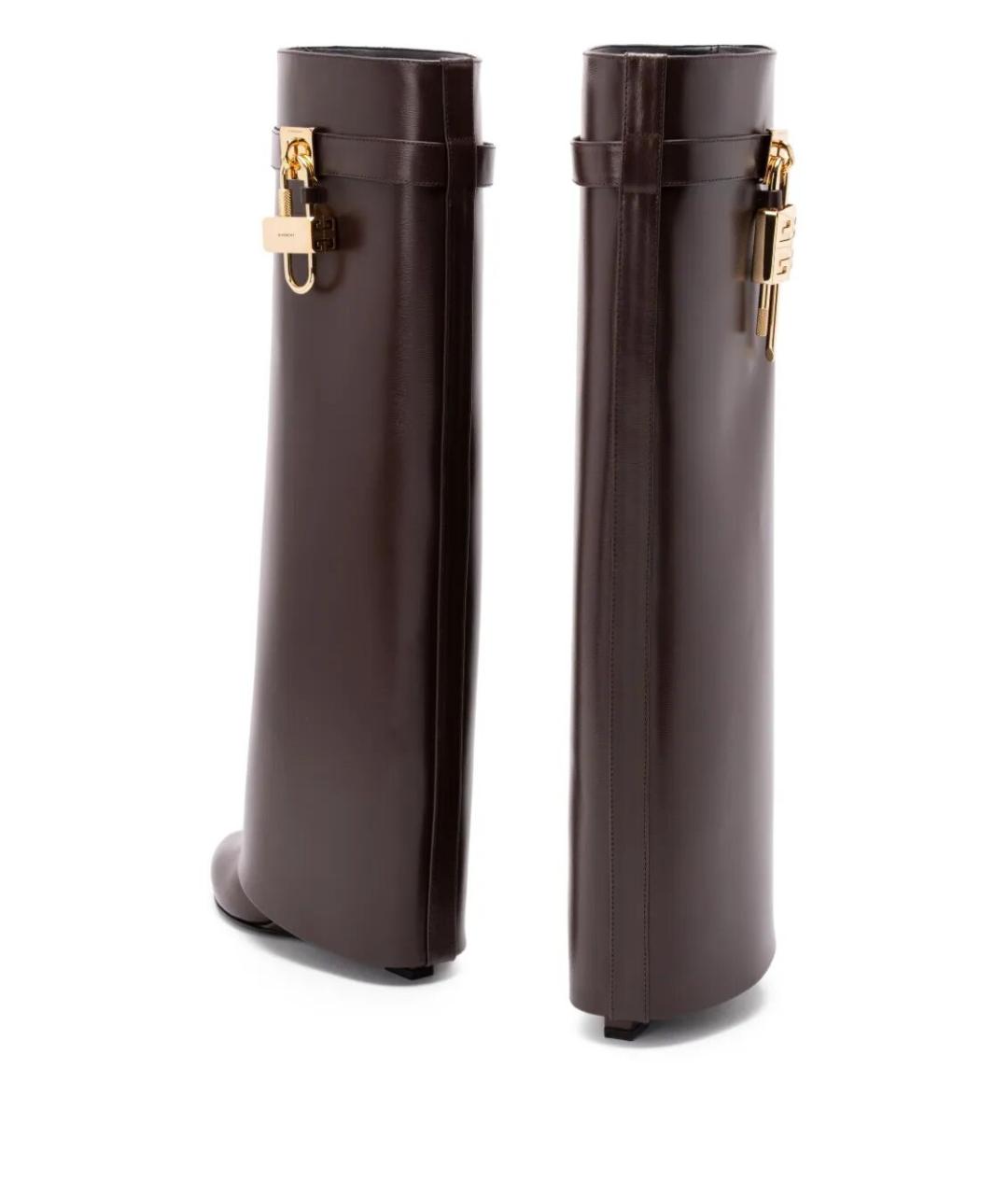 GIVENCHY Коричневые кожаные сапоги, фото 2