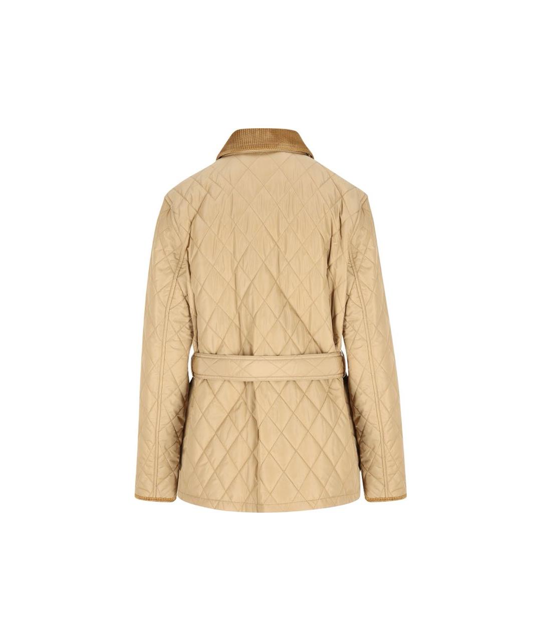 BURBERRY Бежевая полиамидовая куртка, фото 4