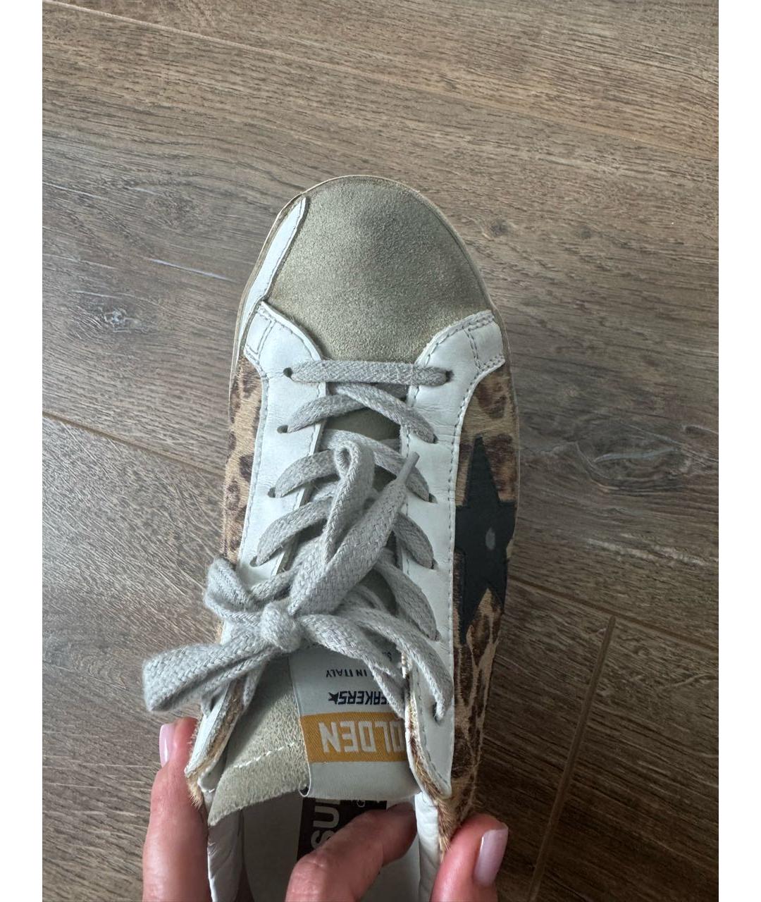 GOLDEN GOOSE DELUXE BRAND Коричневые текстильные кеды, фото 5