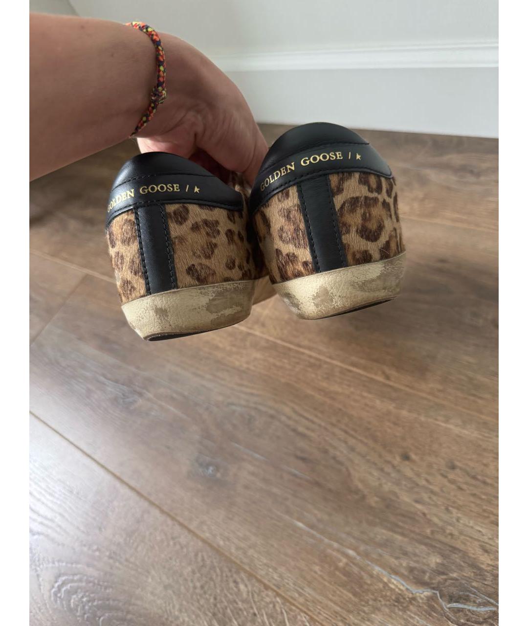 GOLDEN GOOSE DELUXE BRAND Коричневые текстильные кеды, фото 4