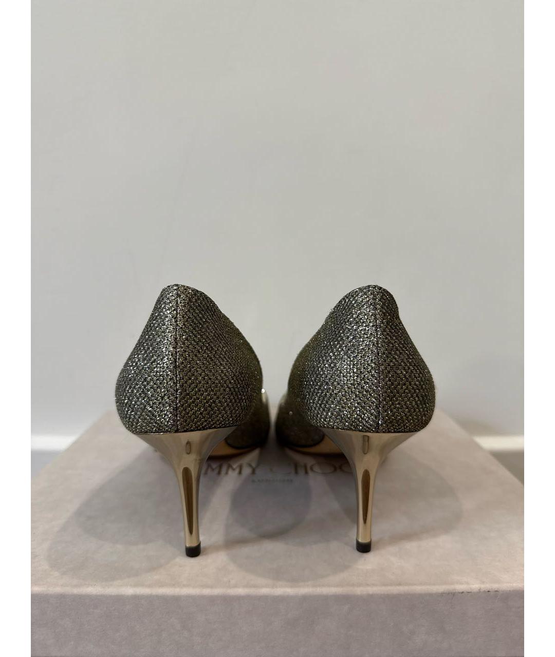 JIMMY CHOO Золотые туфли, фото 4