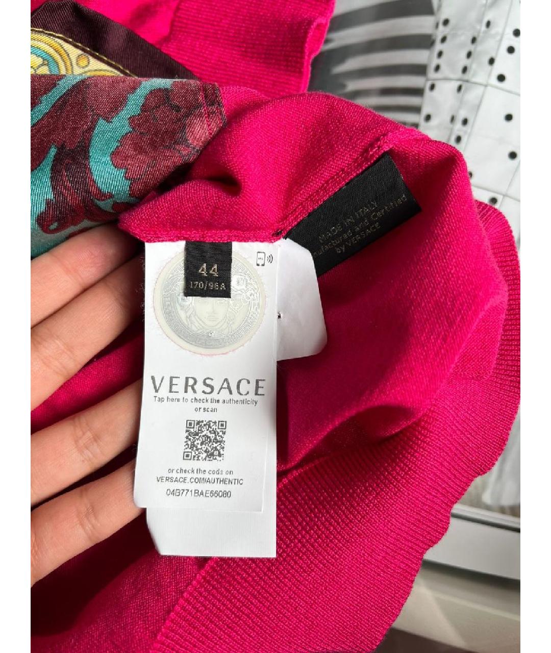 VERSACE Мульти шелковая футболка, фото 7