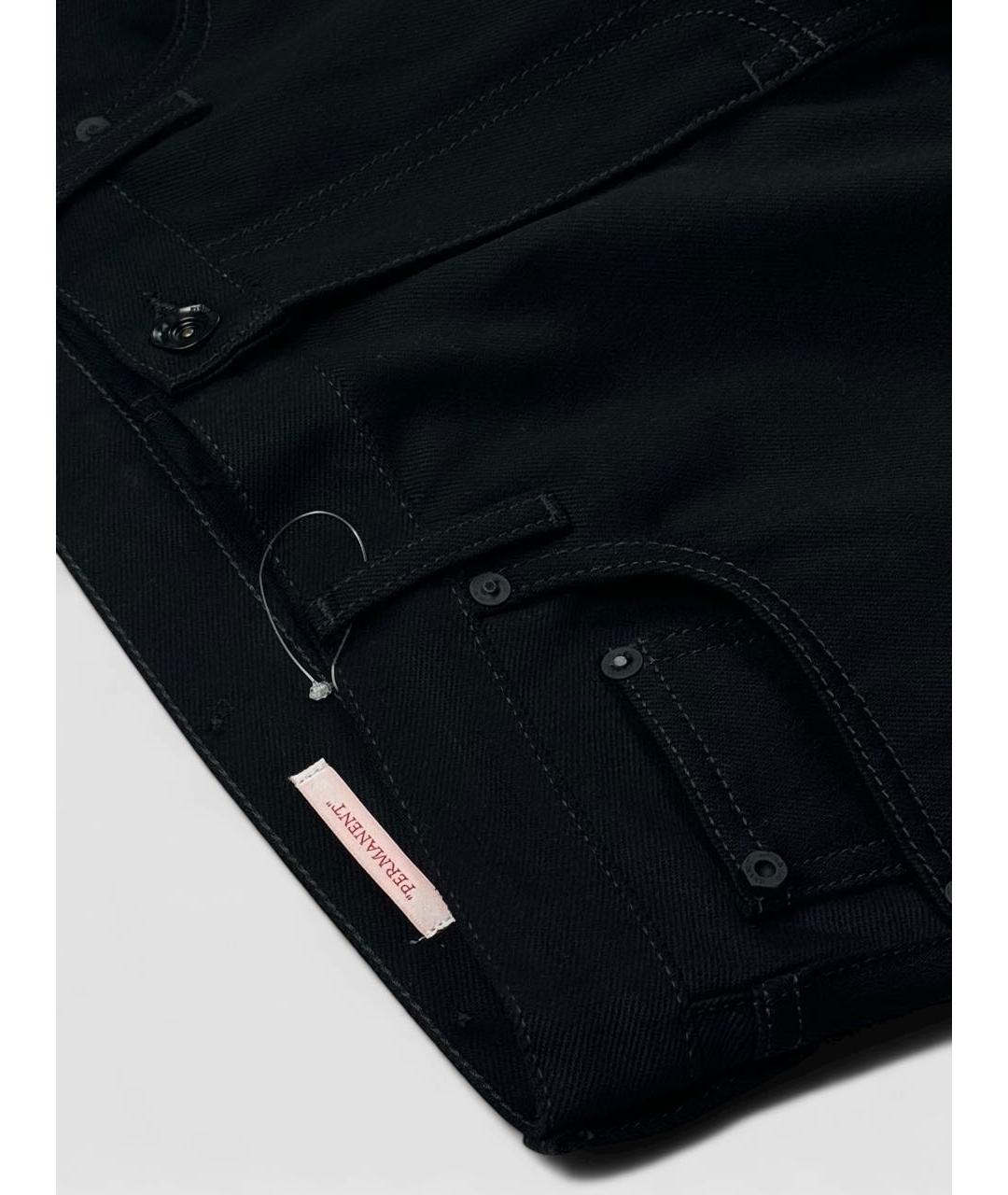 OFF-WHITE Черные хлопковые джинсы скинни, фото 3