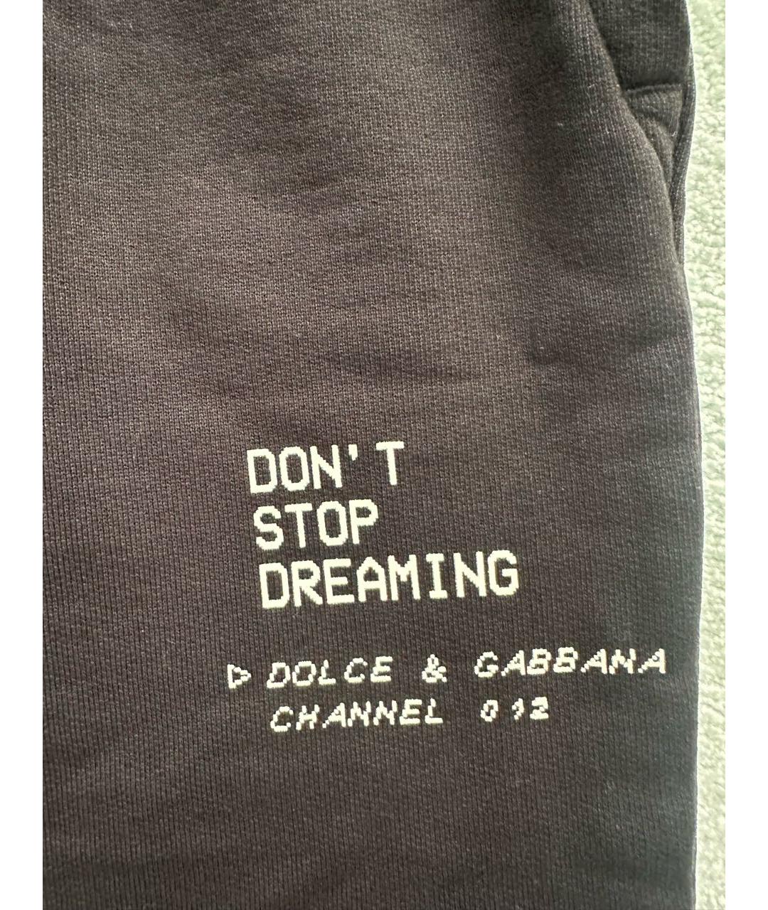 DOLCE & GABBANA KIDS Черные хлопковые брюки и шорты, фото 4