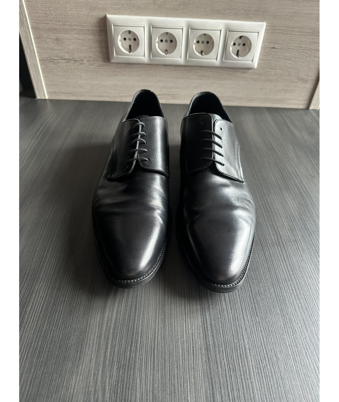 SAINT LAURENT Черные кожаные туфли, фото 7