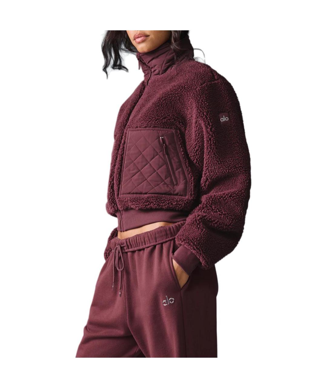 ALO YOGA Бордовая куртка, фото 3