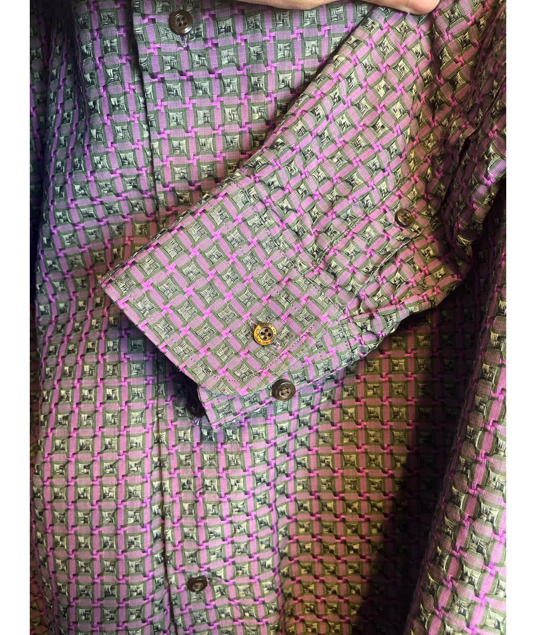 ETRO Фиолетовая хлопковая кэжуал рубашка, фото 4