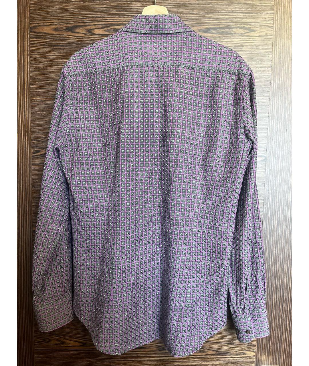 ETRO Фиолетовая хлопковая кэжуал рубашка, фото 2