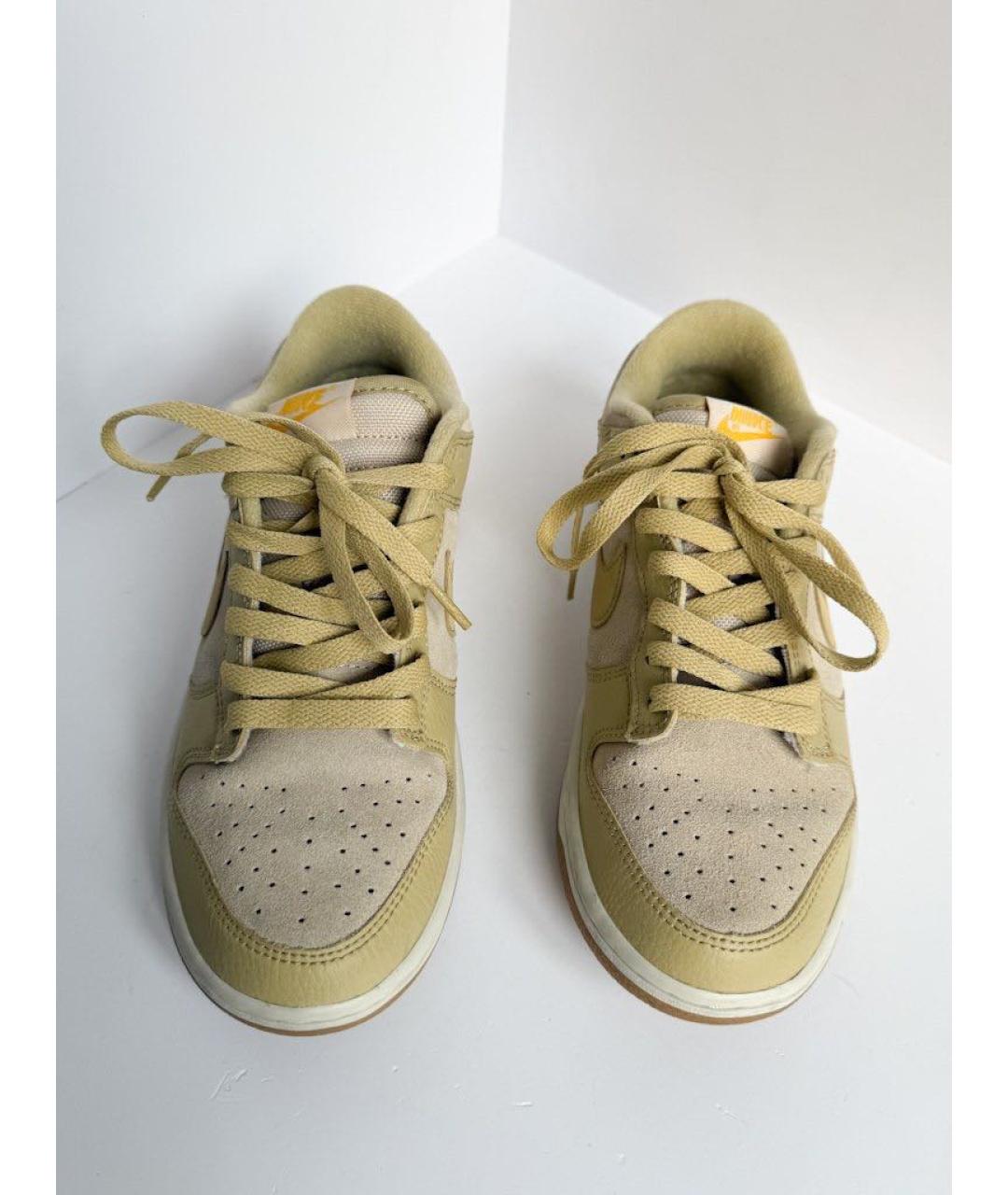 NIKE Бежевые кожаные кеды, фото 3