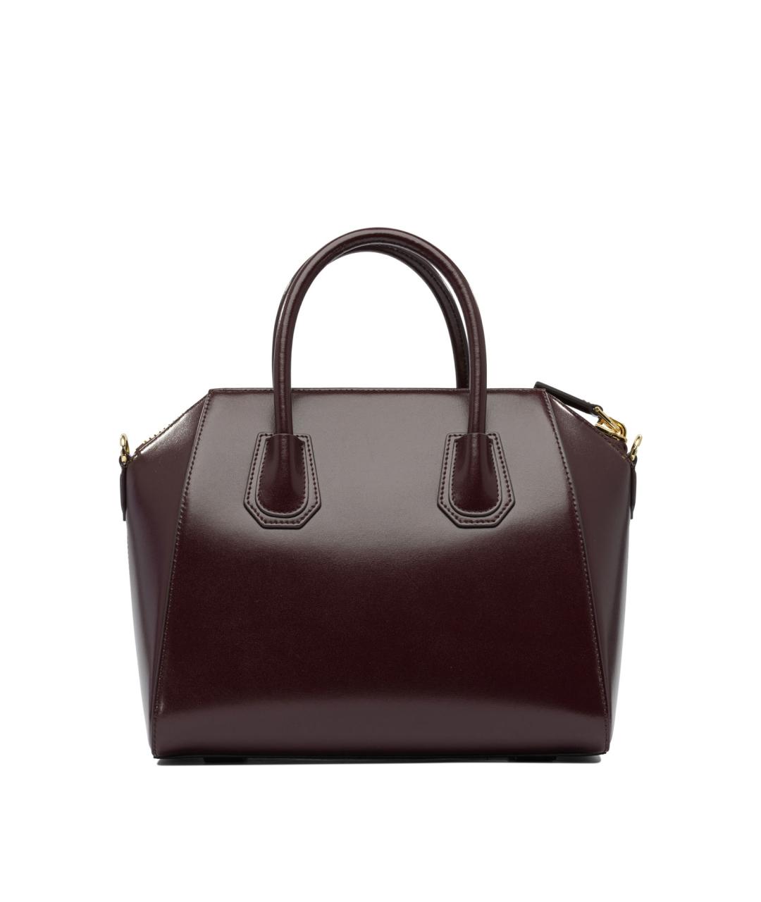 GIVENCHY Бордовая кожаная сумка с короткими ручками, фото 3