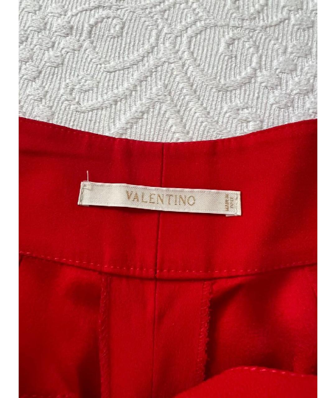 VALENTINO Красные ацетатные брюки широкие, фото 4