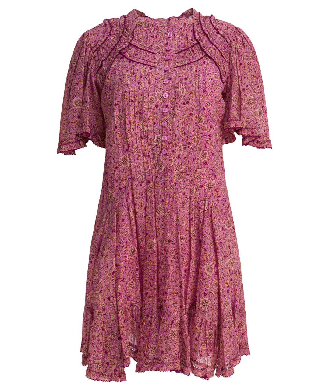 ISABEL MARANT ETOILE Розовое хлопковое повседневное платье, фото 1