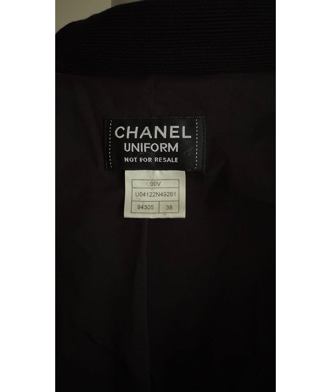 CHANEL Черный шерстяной жакет/пиджак, фото 8