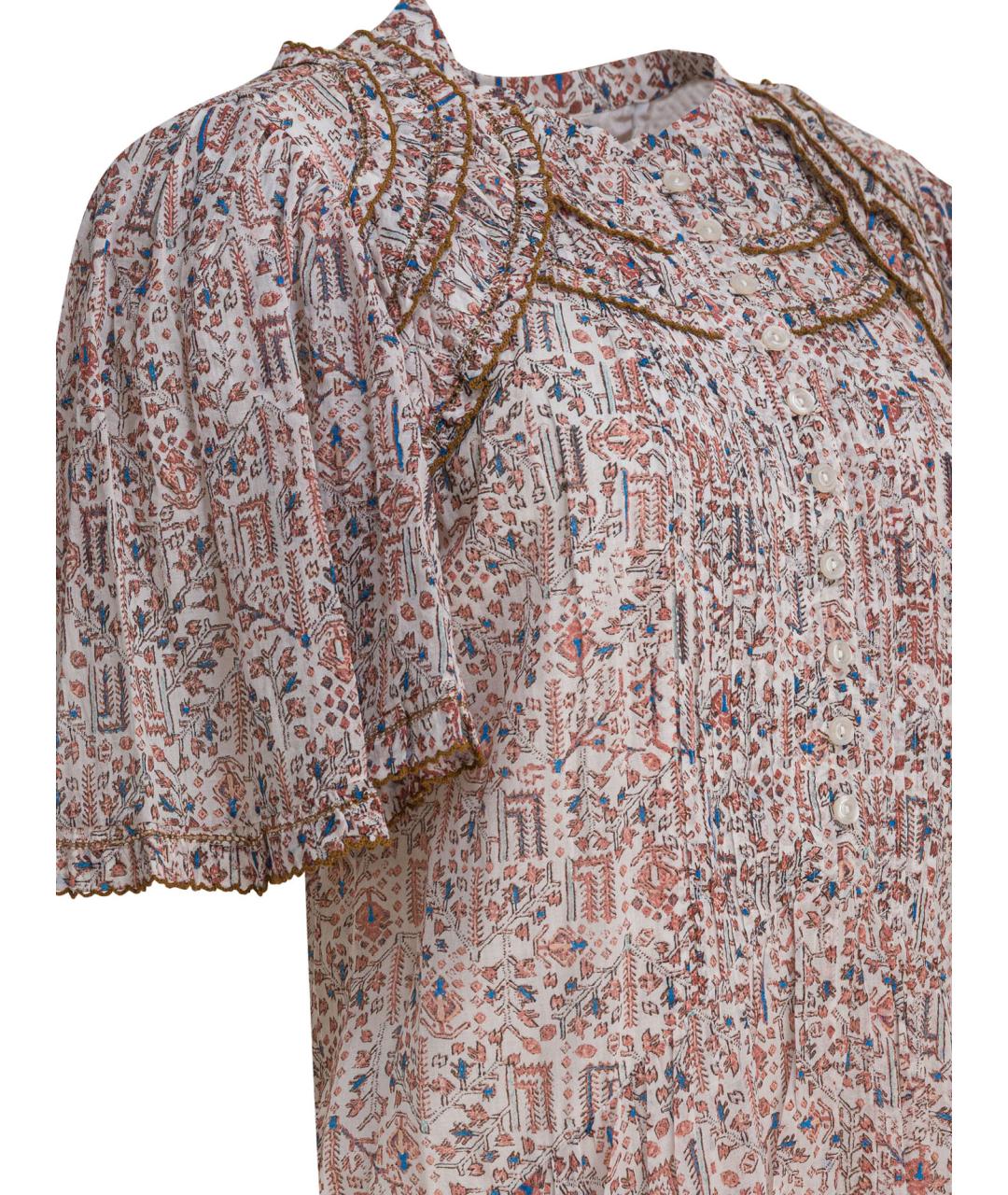 ISABEL MARANT ETOILE Мульти хлопковое повседневное платье, фото 4