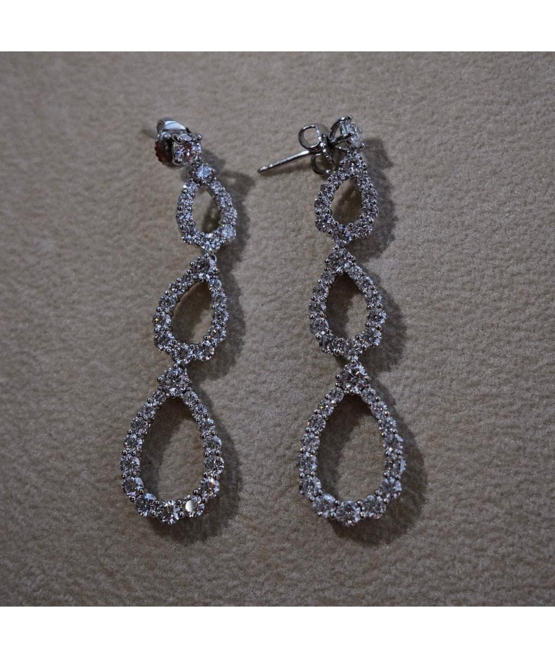 Harry Winston Серьги из белого золота, фото 6