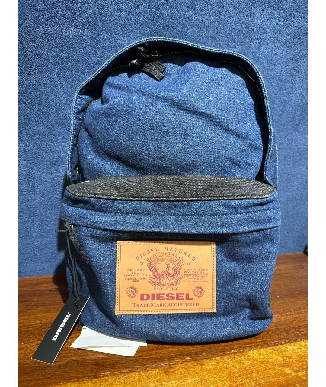 DIESEL Синий деним рюкзак, фото 2