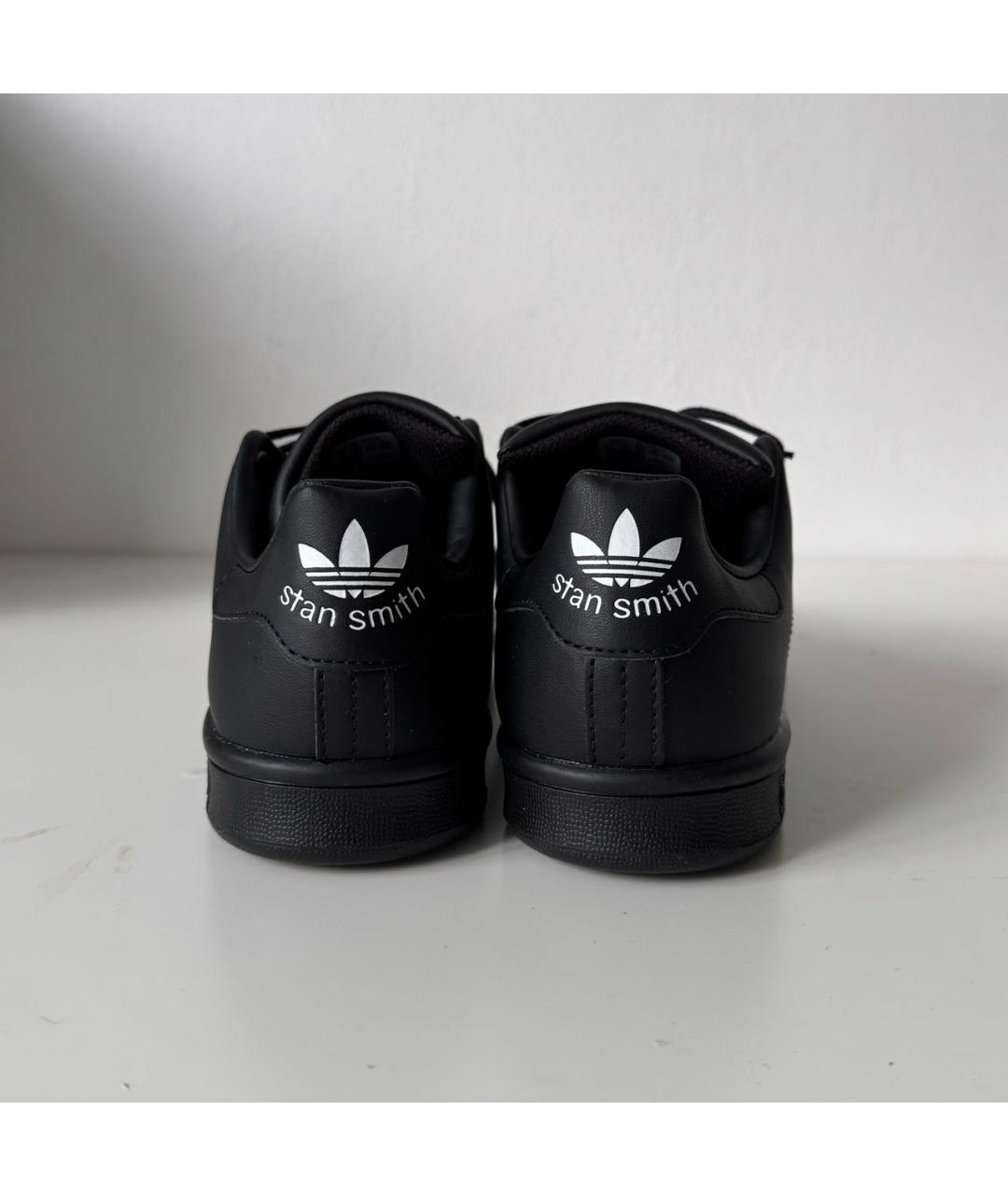 ADIDAS Черные кожаные кеды, фото 4