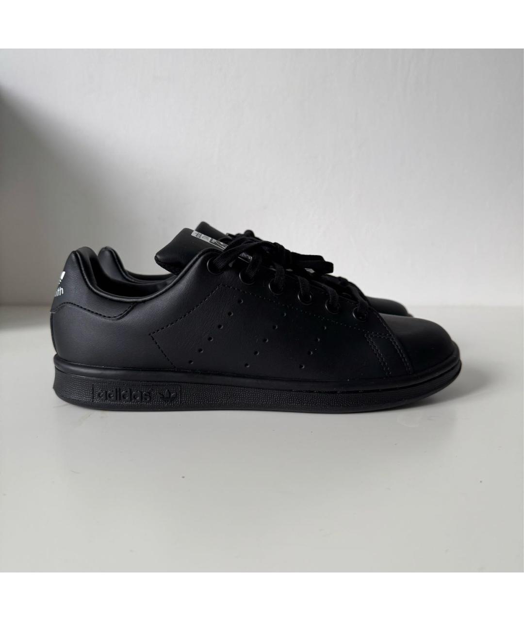 ADIDAS Черные кожаные кеды, фото 5