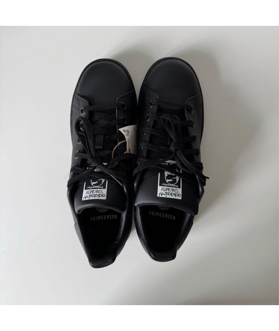 ADIDAS Черные кожаные кеды, фото 3