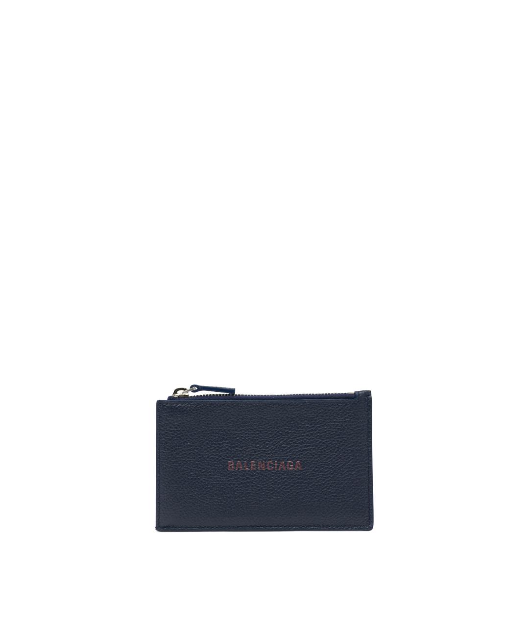 BALENCIAGA Синий кожаный кошелек, фото 1