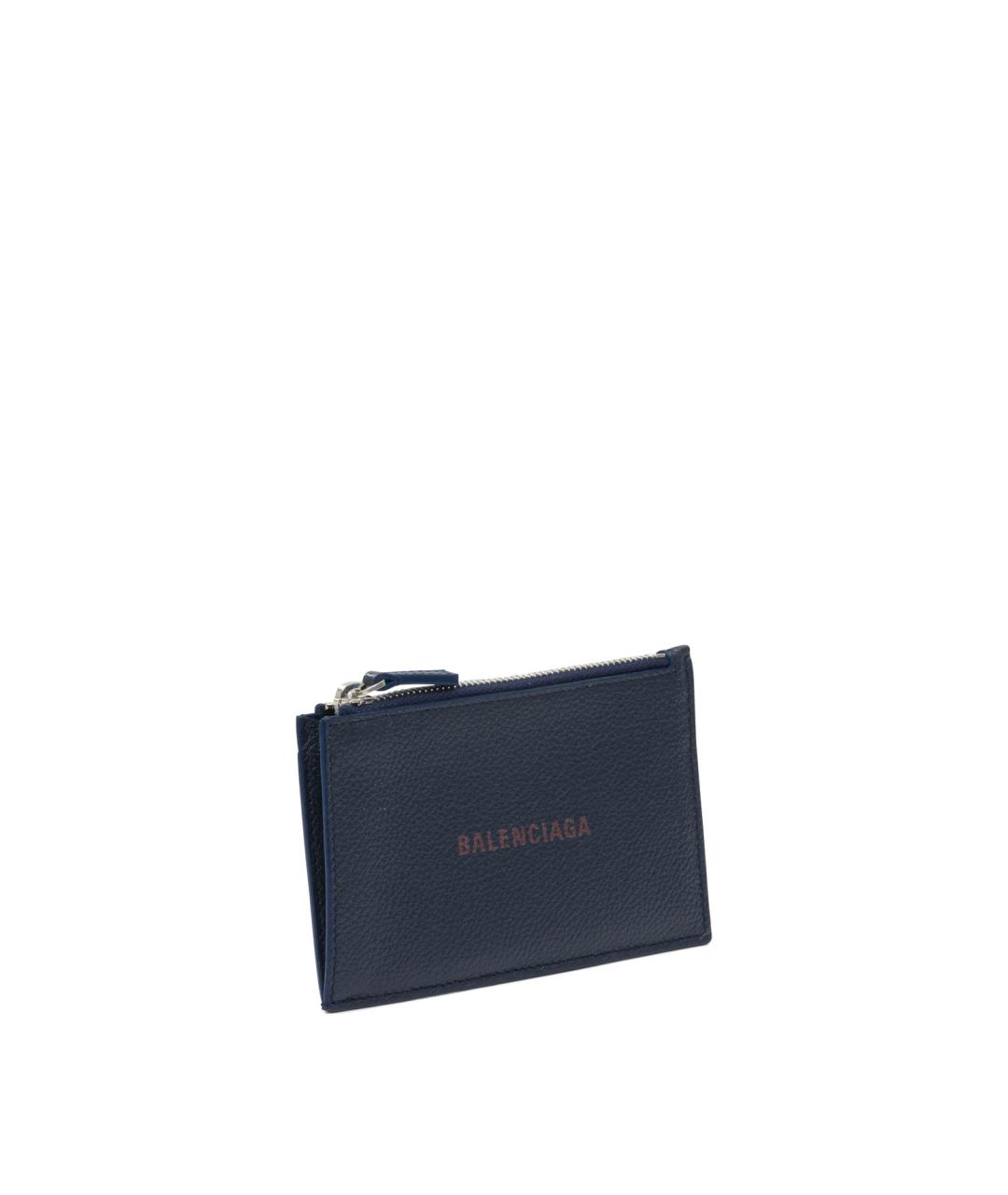 BALENCIAGA Синий кожаный кошелек, фото 2