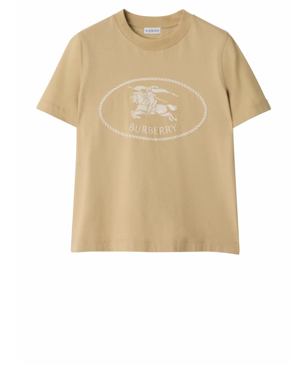 BURBERRY Бежевая футболка, фото 1