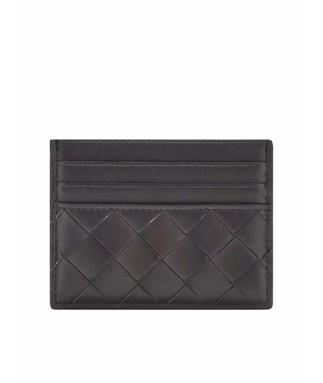 BOTTEGA VENETA Коричневый кожаный кардхолдер, фото 1