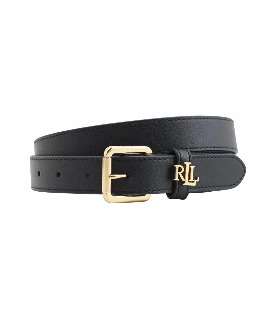 POLO RALPH LAUREN Черный кожаный ремень, фото 1