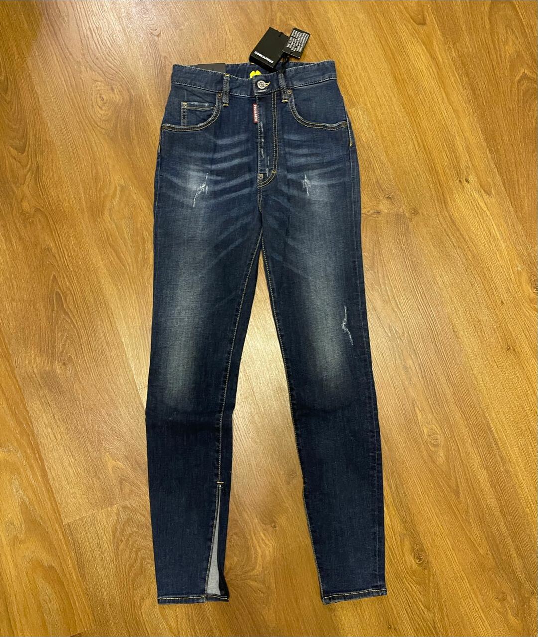 DSQUARED2 Темно-синие джинсы слим, фото 5