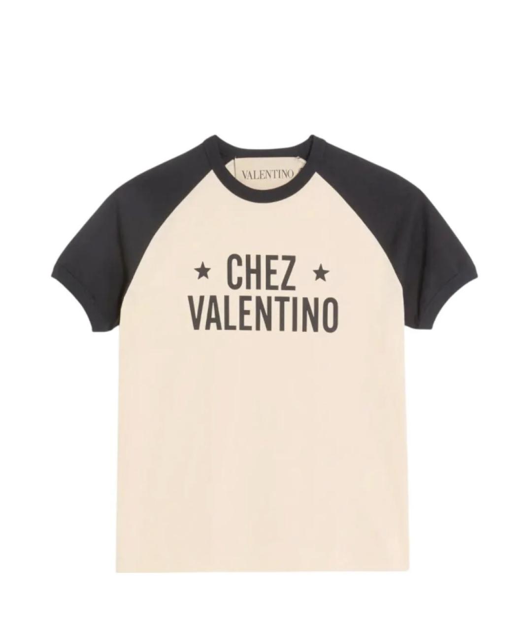 VALENTINO Бежевая футболка, фото 1
