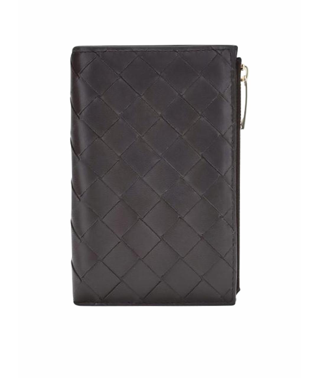 BOTTEGA VENETA Коричневый кожаный кошелек, фото 1