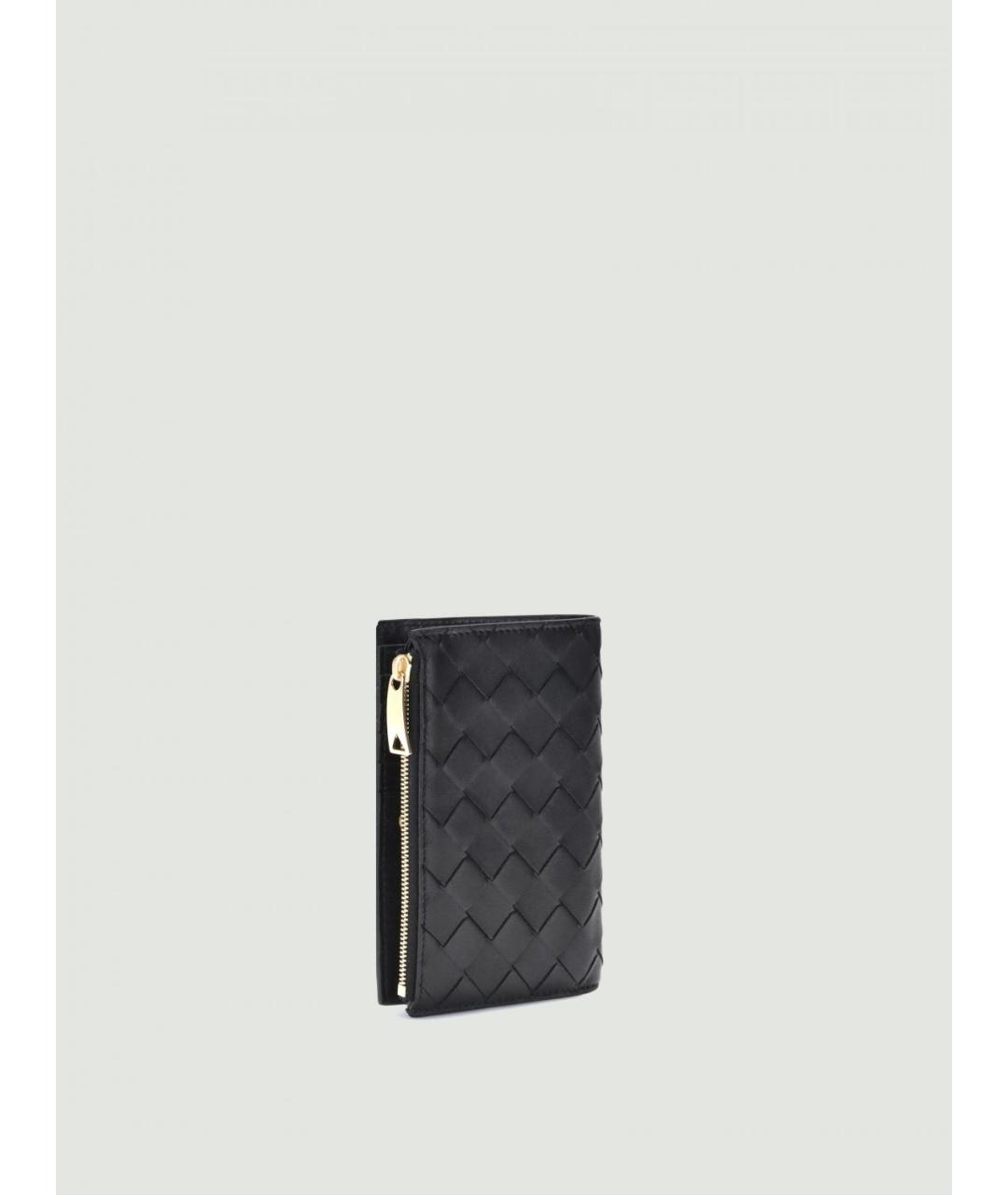 BOTTEGA VENETA Черный кожаный кошелек, фото 3