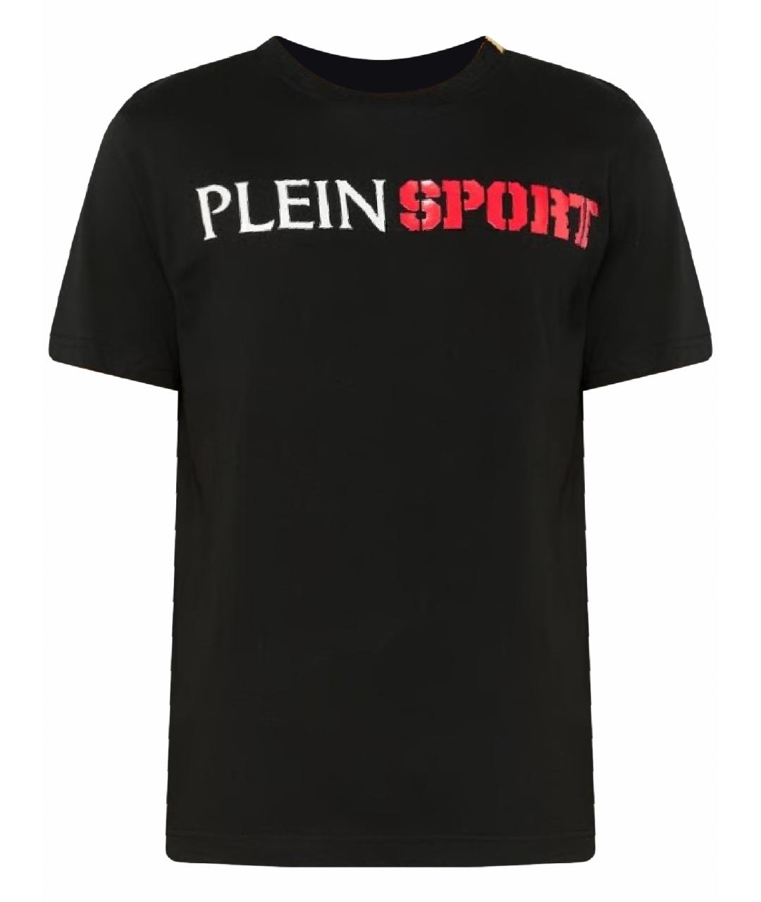PLEIN SPORT Черная хлопковая футболка, фото 1