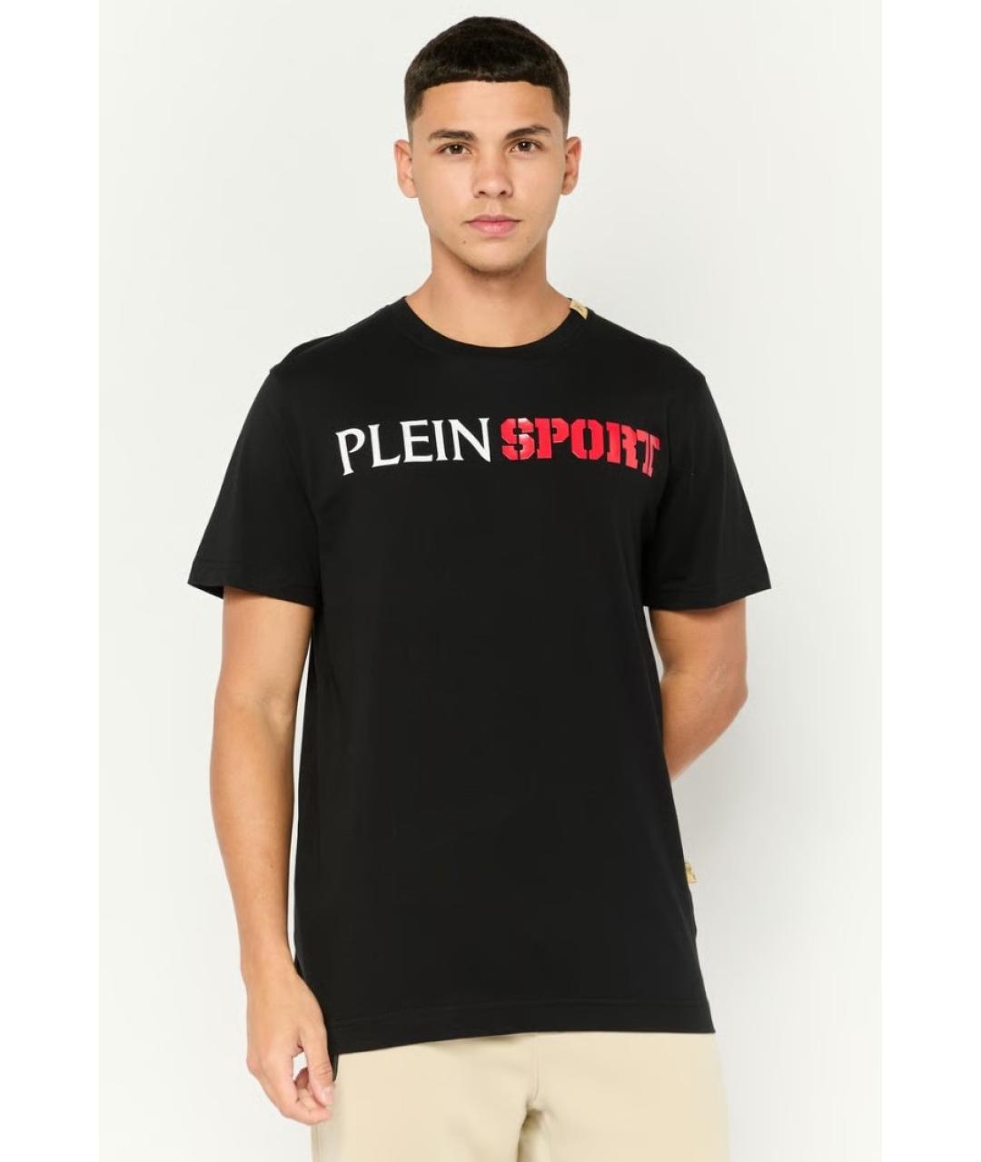 PLEIN SPORT Черная хлопковая футболка, фото 6