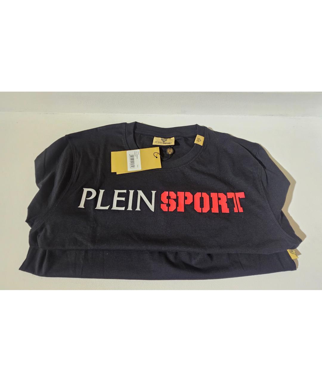 PLEIN SPORT Черная хлопковая футболка, фото 2