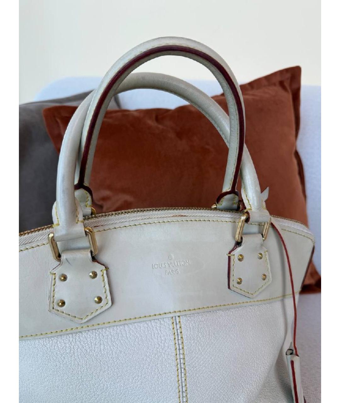 LOUIS VUITTON Белая сумка с короткими ручками, фото 4
