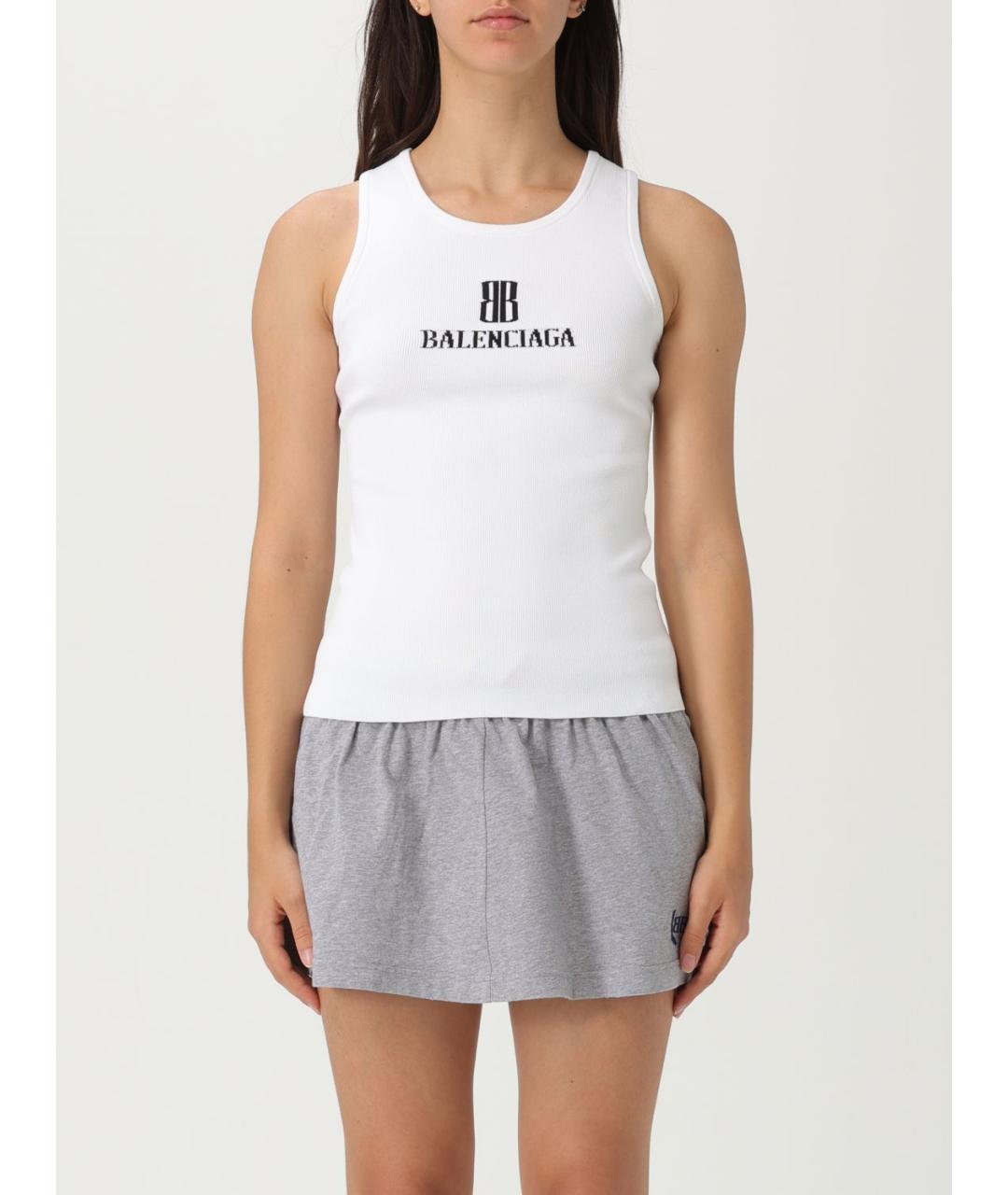 BALENCIAGA Белая майка, фото 2